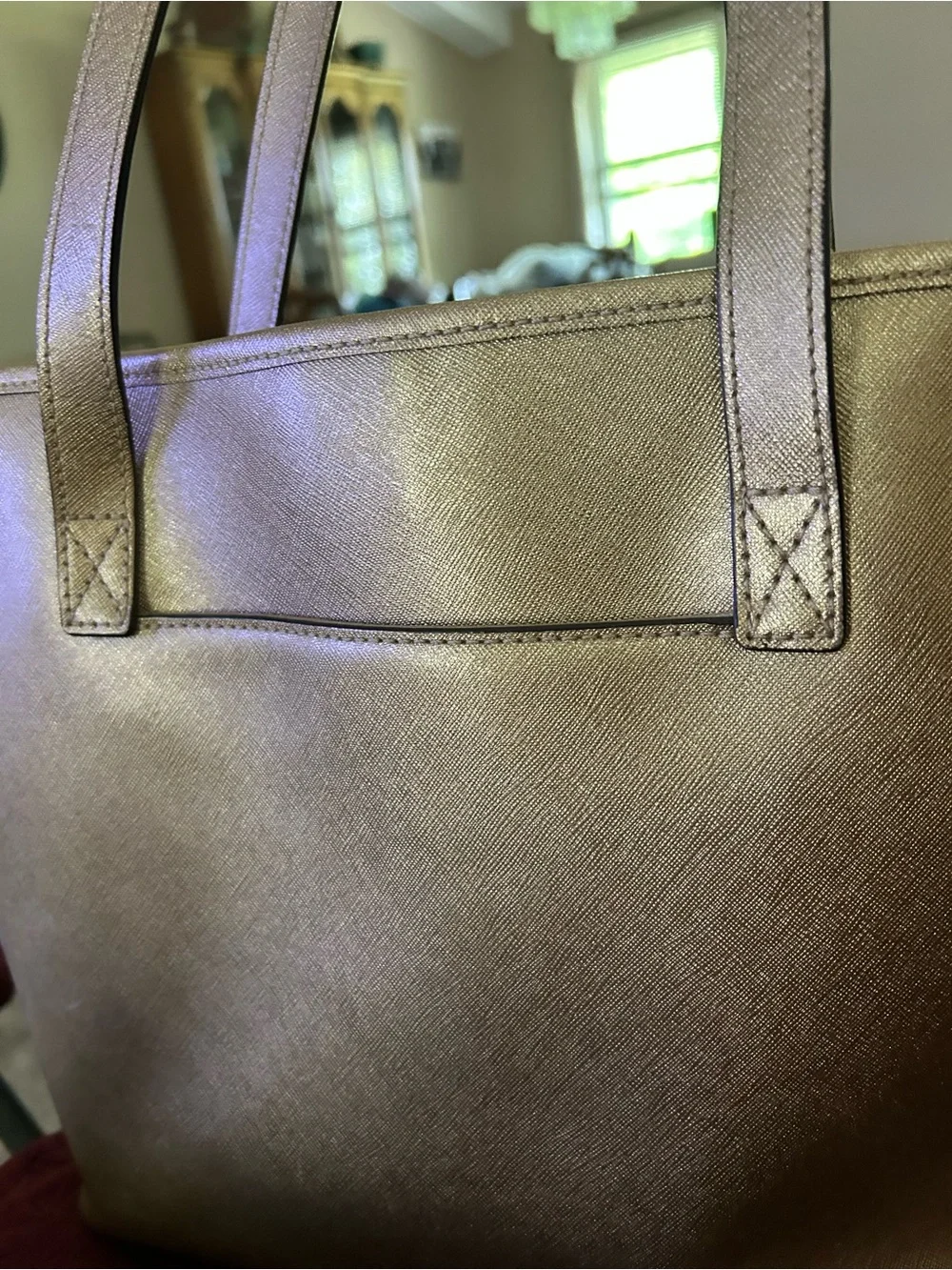 Michael Kors Metallic Gold Tote with MK Emblem